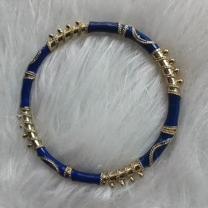 Vintage Blue Enamel Bangle